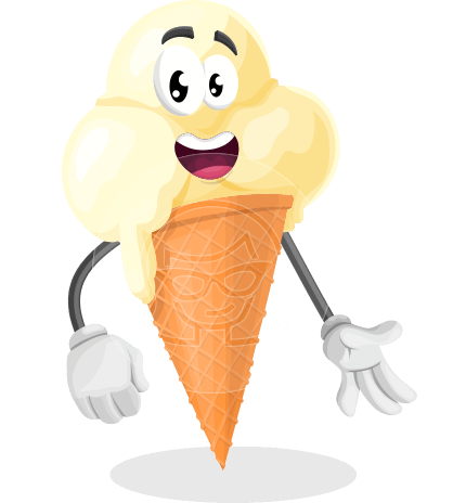 Ice Cream Cartoon Vector Character AKA Icy Cone